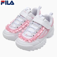 FILA Girl's Disruptor 2 KD 3UM00520E-100 White Pink Shoes (Size-mm)