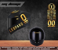 Stiker Helm Sticker helm FullFace 1 Set Variasi Leopard