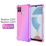 Carristo Realme C21Y / C25Y Anti-Shock Case Cover Rainbow Aurora TPU Soft Casing Mobile Phone Housin