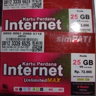 Kartu Perdana Unlimited Max 25 GB + 3000 GB Kuota Unlimited Semua Apk