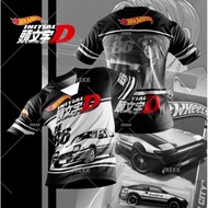 (Free Custom Name & Number) Jersey Hotwheels Initial D AE86 Sublimation T shirt _ Baju Initial D