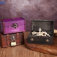 FENGHA Multifunctional Treasure Chest, Retro Style Antique Jewelry Storage Box with a Lock, Escape R