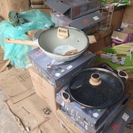 Kuali Batu Periuk Batu Kuali Non Stick (20,24,28,36,40cm) Granite Wok Cookware Premium SA Cookware O
