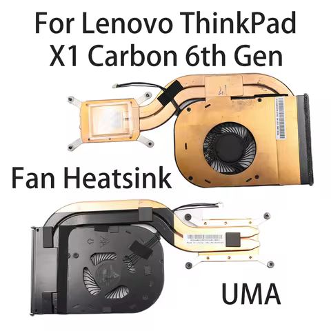 Original For Lenovo ThinkPad X1 Carbon 6th Gen Laptop Fan Heatsink CPU Cooler Cooling Fan FRU:01YR20