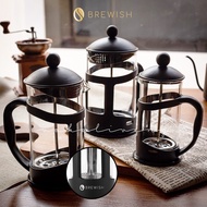 BREWISH Barista French Press Coffee Maker 304 Stainless Steel Coffee Maker Milk Frother Teapot Filte