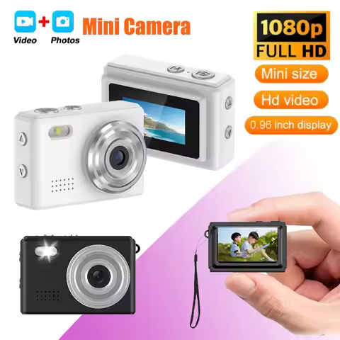 0.96''Mini 1080P Digtal Camera with Small Screen Bodycam Compact Portable Retro Kids Camcorder Video