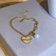 Heart couple bracelet Adjustable length Stainless steel bangle mlhuillier jewelry 31B