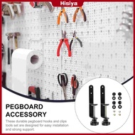 Hisiya 2Pcs Pegboard Desk Mount Desk Clips Metal Standing Support Clamp Stand Standing Holder for Of