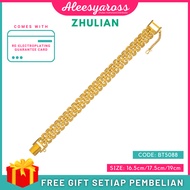 ZHULIAN Rantai Tangan BT5088 Rantai Ringkas Gold Plated Emas Zhulian Original