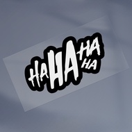 1PC HAHAHAHA Letters Motorcycle Stickers Waterproof for Motorbike Fuel Tank Racing Helmet Electric S