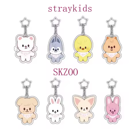 SKZOO's new cartoon acrylic keychain SKZ acrylic keychain bag pendant accessories fan star merchandi