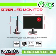 LED MONITOR  20" NVISION N200HD