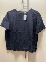 全新 Samansa Mos2 黑花邊上衣