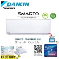 (SHIPPING NON JB AREA) DAIKIN SMARTO INVERTER R32  FTKH SERIES (FREE AKEMI Hotel Collection PREMIUM 