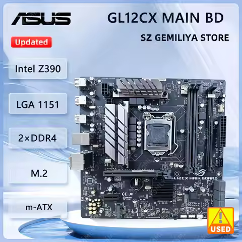 ASUS ROG GL12CX MAIN BD Motherboard Intel Z390 2ΓDDR4 32GB mβATX M.2 support Core i5-8600 i5-9400 i3