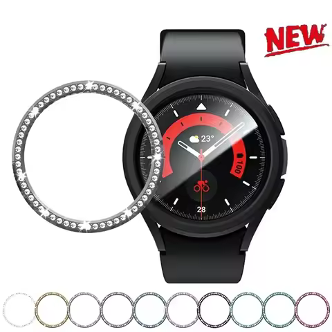 Diamond Bezel for Samsung Galaxy Watch 6 classic 47mm 43mm Metal Frame Edge Protector Protective Cas