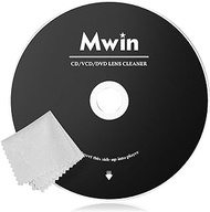 Mwin CD Cleaner Disc for CD Player, Safe and Effective Laser Lens Cleaning Disc, CD/VCD/DVD Player Cleaner Disc for Car and Home, CD Lens Cleaner with Microfiber Cloth