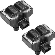 Set of 2 Ignition Coil Pack Compatible with 97-99 E-150 Ford Econoline/Club Wagon, 91-03 Escort, 97-