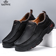 TOP☆SAGYRITE Big Size 38-47 Men Shoes 2022 Leather Shoes Casual Men's Shoes Outdoor Hiking Shoes for Men Sports Shoes for Men