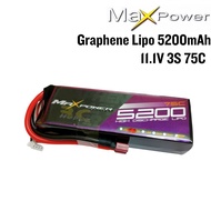 Maxpower Graphene Lipo 5200mAh 3s 11.1v 75c MP5275-3GN