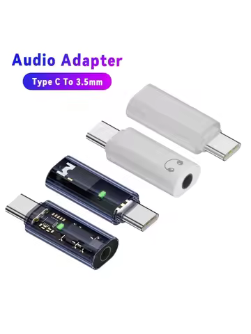 Type C To 3.5mm Audio Adapter USB Type C To 3.5mm Aux Adapter Earphone AUX Adapter for iPhone 15 Sam