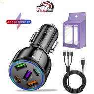 PD QC3.0 5 USB Port 75W Fast Charger for Cars