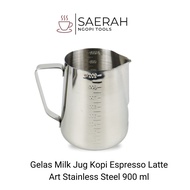 Glass Milk Jug Espresso Latte Art Stainless Steel