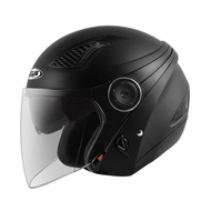 Zeus ZS610 Matt Black Half Face Double Visor Helmet Z610