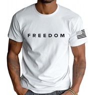 2026欧码男士打底t恤Freedom Charlie Kirk White T Shirt White L (UCOD TFFI