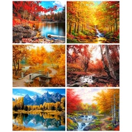 RUOPOTY 60x75cm/50x65cm/40x50cm Frame Picture By Numbers Autumn Wall Art DIY Frame Unique Gift HandP