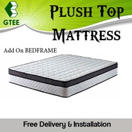 ★Plush Top Spring and Foam Mattress★ Single/Super Single/Queen/King (Optional Bed Frame Available)