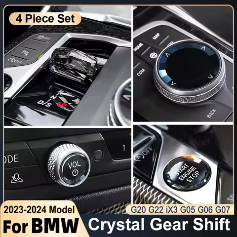 Crystal Gear Shift Knob for BMW G20 G21 G28 G12 X6 G06 X7 G07 ix3 G08 i4 G26 G70 X5 G05 Paddle Shift