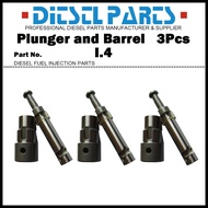 3Pcs Plunger I.4 I4  Plunger and Barrel Assembly 129400-51100 YM129400-51100 for Yanmar 3TNE84 3D78 