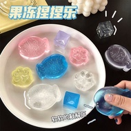 Cute Squishy Toy TPR Decompression Stress Relief Ball Mini Ice Cube Block Cat's Claw Fish Stress Reliever Soft Squeeze Toys Novelty Fidget Toy