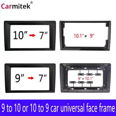 carmitek 9 10 inch to 7 inch Car Frame For Universal 2 Din Auto Radio Android Player Frame Framework