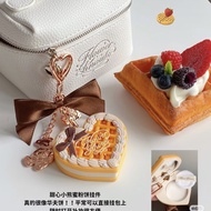 Flower Knows Sweetheart Bear Honey Pressed Powder Pendant 2.5g Dessert Style Transparent Purple Moon