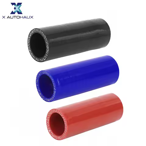 X Autohaux 30mm/38mm/40mm/45mm/50mm/55mm/60mm/65mm ID Reinforced Straight Silicone Coupler for Car I