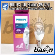 Freeongkir PHILIPS LED Candle 4W E14 Warm White 220V B35 Clear - 250lumen AP18