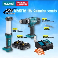 MAKITA 18v Camping combo ( DML807  CORDLESS  LED FLASHLIGHT + DHP453 18V Cordless  Hammer Driver Drill )