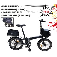 SIAP PASANG】Folding Bike 20" Genio Vesta 8speed Alloy【READY STOCK】 Alloy Folding Bike 20 Inch Basika