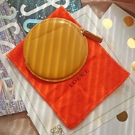 中古孤品 Loewe 圓餅乾小收納包 錢包零錢夾 零錢包散銀包 散紙包