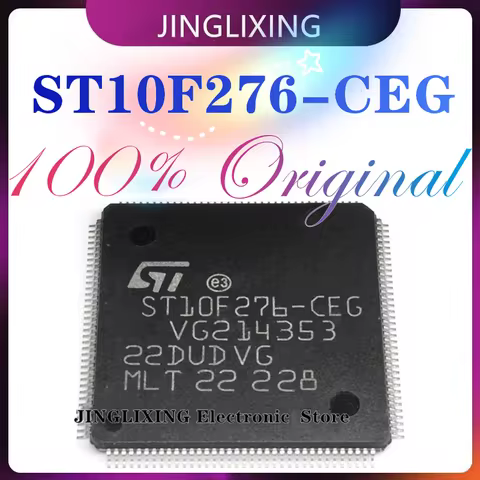 1pcs/lot New Original ST10F276 ST10F276-CEG ST10F276 CEG ST10F276CEG 20X20X1.4MM QFP144 Car radio bo