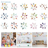 AUTU Nursery Room Festival Flags Bunting 2 6m Muslin Cotton Atmosphere Enhancer Banners