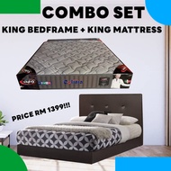 King Divan Bed Frame with King Mattress 11 inch/Katil King dengan Tilam 11 inci King/King Divan/King Mattress