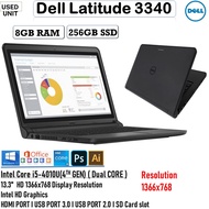 Dell Latitude 3340   Processor Type: Intel Core i5 4th Gen. 8GB RAM, 256GB WINDOWS 10 PRO