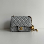 99新🆕 Chanel 香奈兒 金球方胖子 灰色金釦