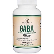 8NovComing Double Wood GABA (gamma-aminobutyric acid) 1,000 mg. 300 Capsules