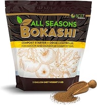 All Seasons Bokashi Compost Starter 5 lbs (2 Gallon) - Dry Bokashi Bran for Kitchen Compost Bin - Compost Food &amp; Pet Waste Quickly &amp; Easily with Low Odor by SCD Probiotics