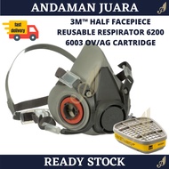 3M 6200 Half Face Respirator Medium 1PC/Pack Or Set 6200 Respirator + 6003 Cartridge
