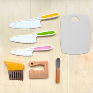 Montessori Kids Knife set (children knive/ wooden cutter/ butter knive/ wave cutter)